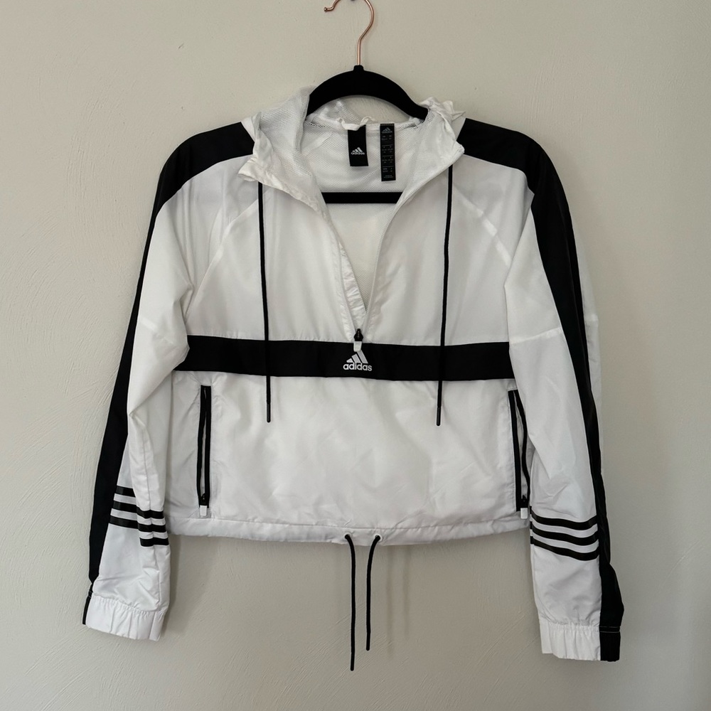 Adidas crop windbreaker
